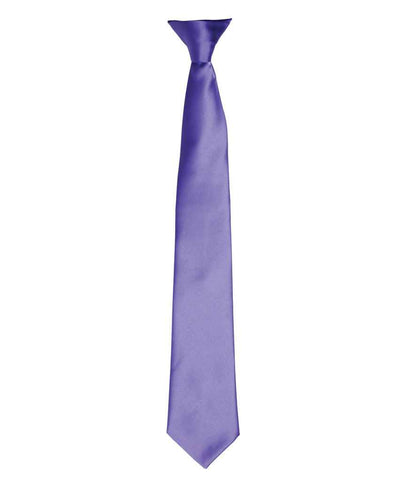 Premier 'Colours' Satin Clip Tie in Purple