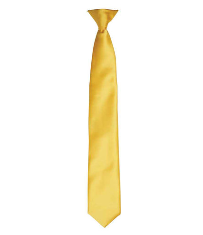 Premier 'Colours' Satin Clip Tie in Sunflower