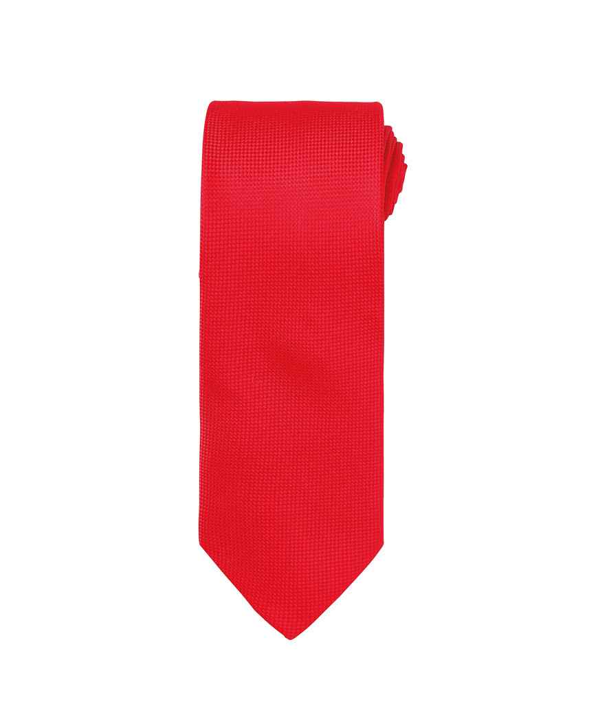 Premier Micro Waffle Tie in Red