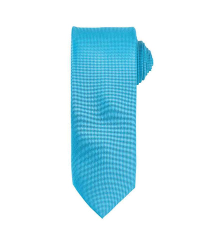 Premier Micro Waffle Tie in Turquoise Blue