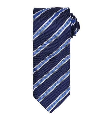 Premier Waffle Stripe Tie - model image