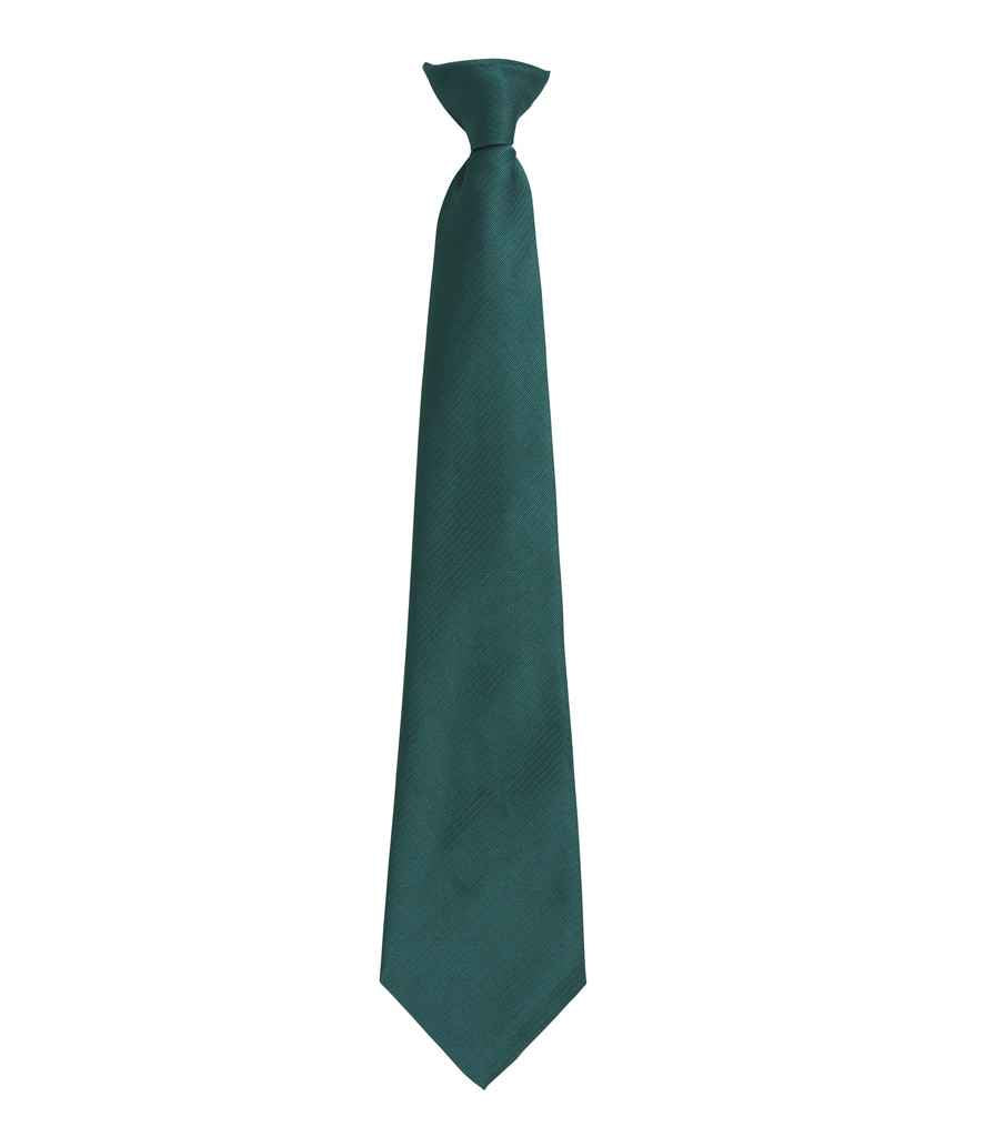 Premier 'Colours' Fashion Clip Tie in Bottle Green