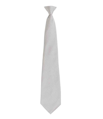 Premier 'Colours' Fashion Clip Tie in Silver