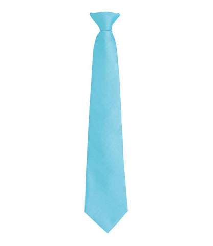 Premier 'Colours' Fashion Clip Tie in Turquoise Blue