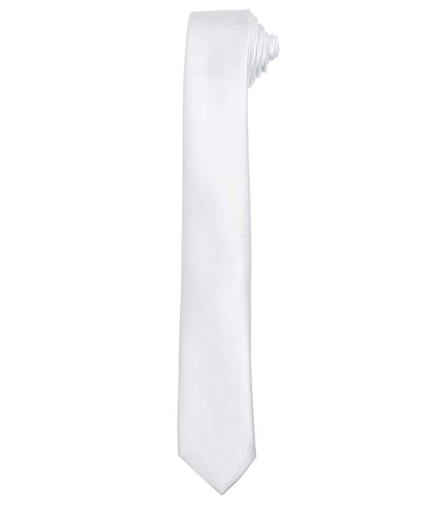Premier Slim Tie in White
