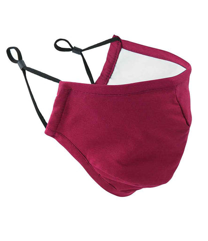 Premier Washable 3-Layer Face Mask with Carbon Filter Option in Burgundy