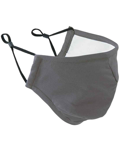 Premier Washable 3-Layer Face Mask with Carbon Filter Option in Dark Grey