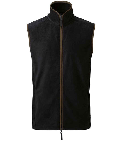 Premier Premier Artisan Fleece Gilet Black/Brown