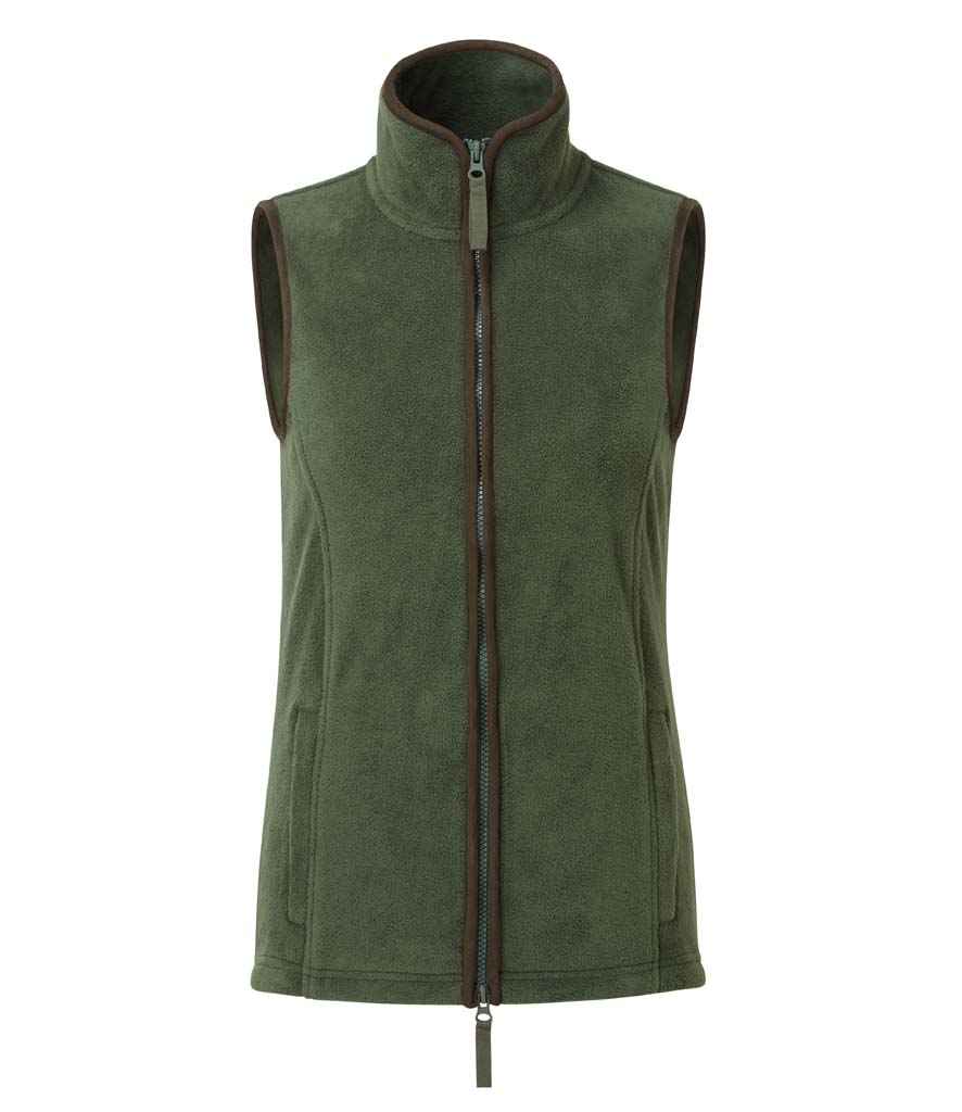 Premier Premier Ladies Artisan Fleece Gilet Moss Green/Brown