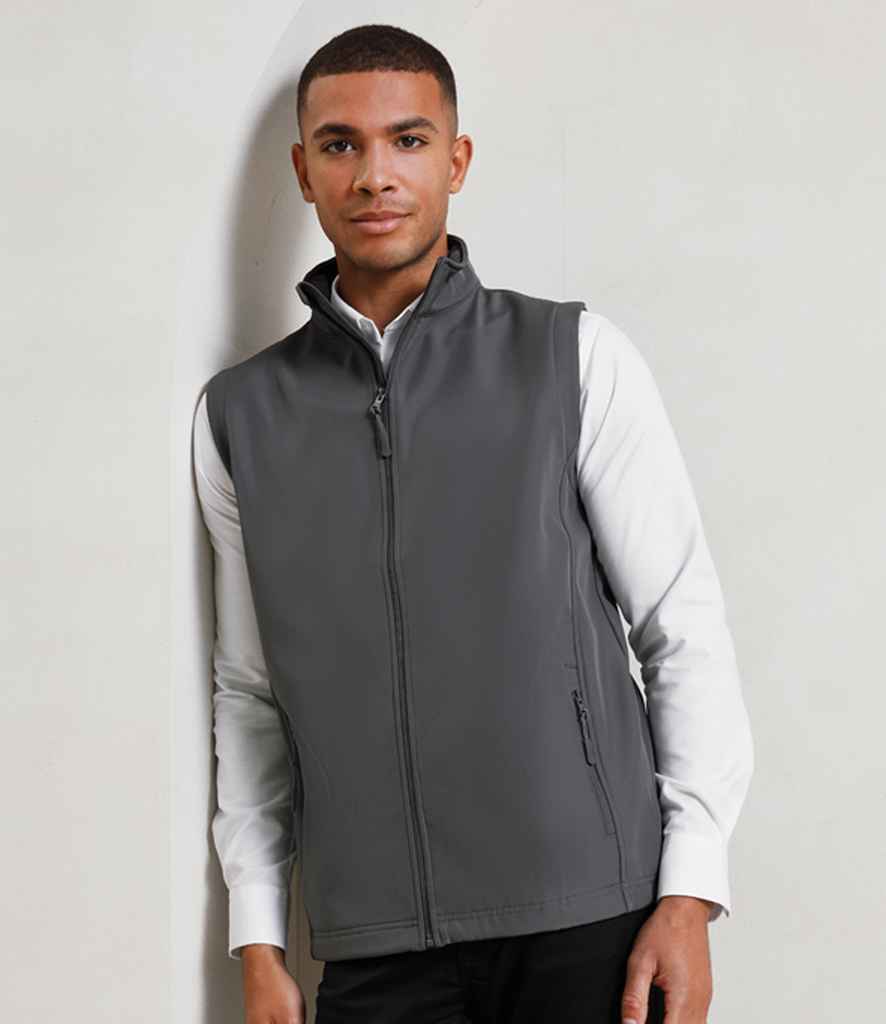 Premier Premier Windchecker® Recycled Printable Soft Shell Gilet Dark Grey