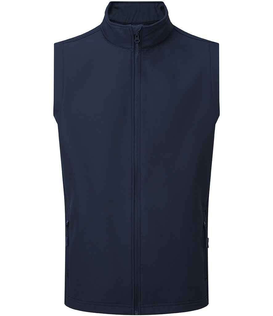 Premier Premier Windchecker® Recycled Printable Soft Shell Gilet Navy