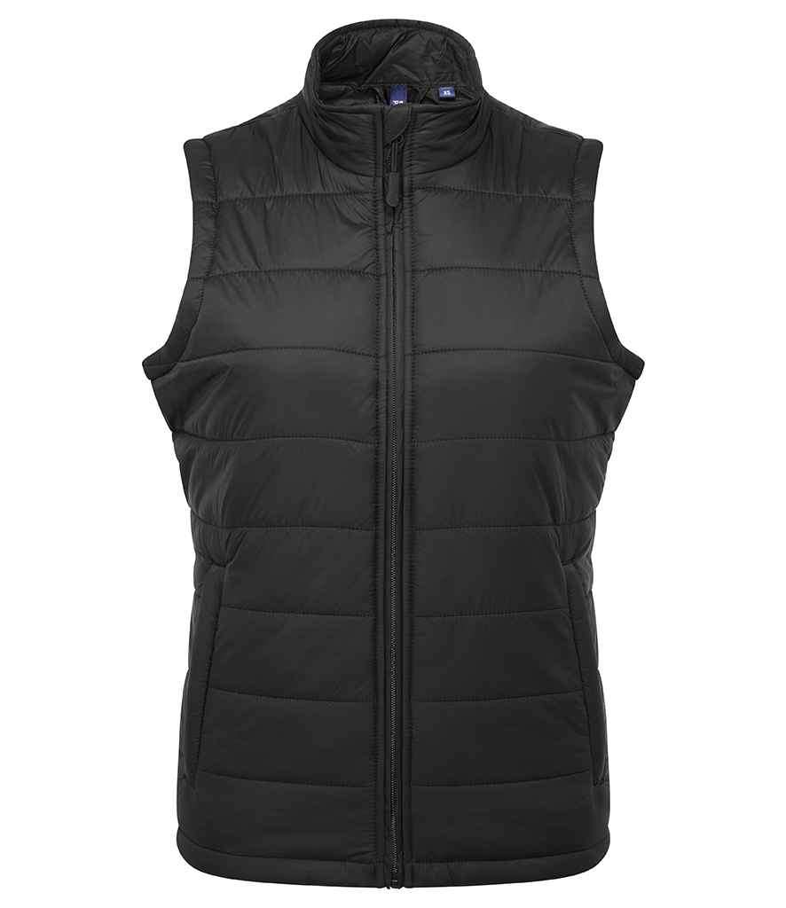 Premier Ladies Recyclight® Padded Gilet in Black
