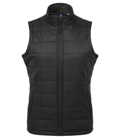 Premier Ladies Recyclight® Padded Gilet in Black