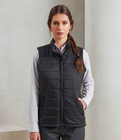 Premier Premier Ladies Recyclight® Padded Gilet Black
