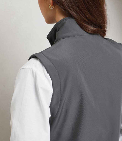 Premier Premier Ladies Windchecker® Recycled Printable Soft Shell Gilet Dark Grey