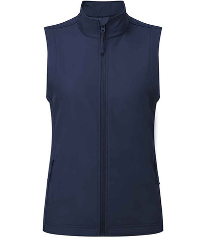 Premier Premier Ladies Windchecker® Recycled Printable Soft Shell Gilet Navy
