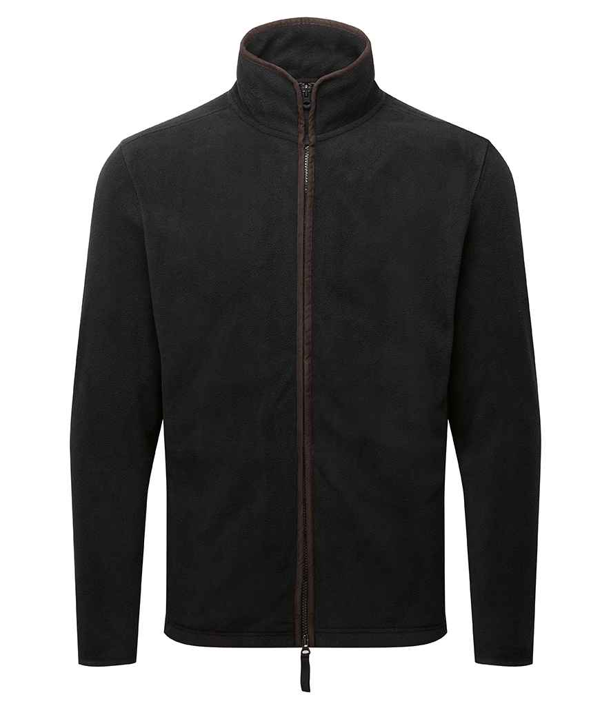 Premier Artisan Fleece Jacket in Black/Brown