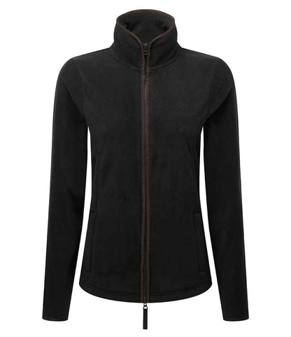 Premier Ladies Artisan Fleece Jacket in Black/Brown