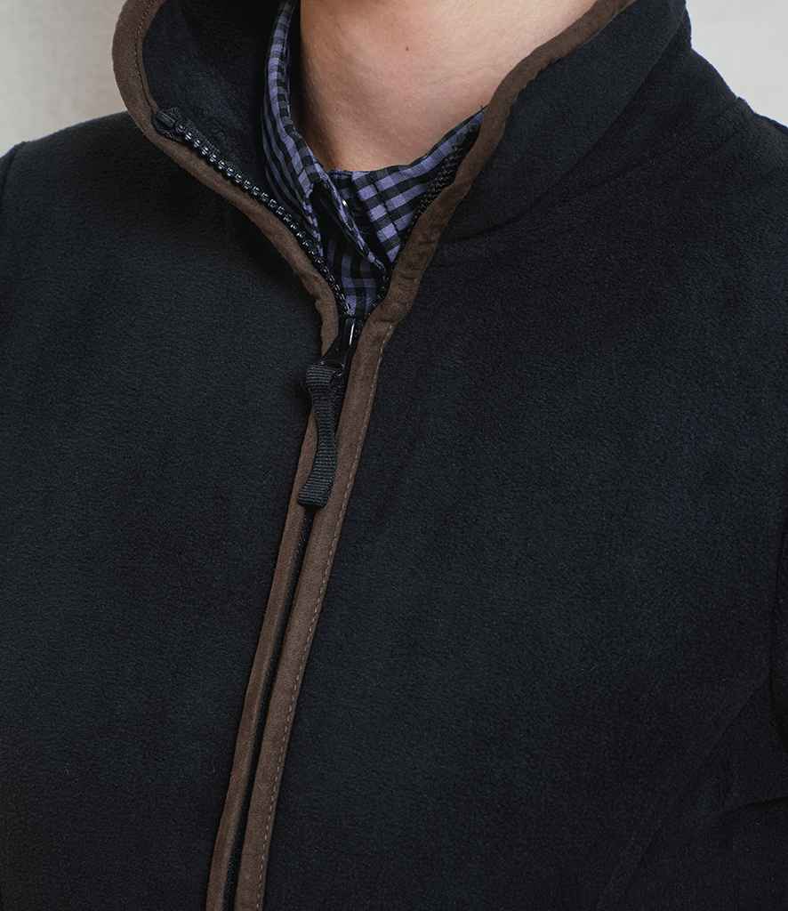Premier Premier Ladies Artisan Fleece Jacket Black/Brown