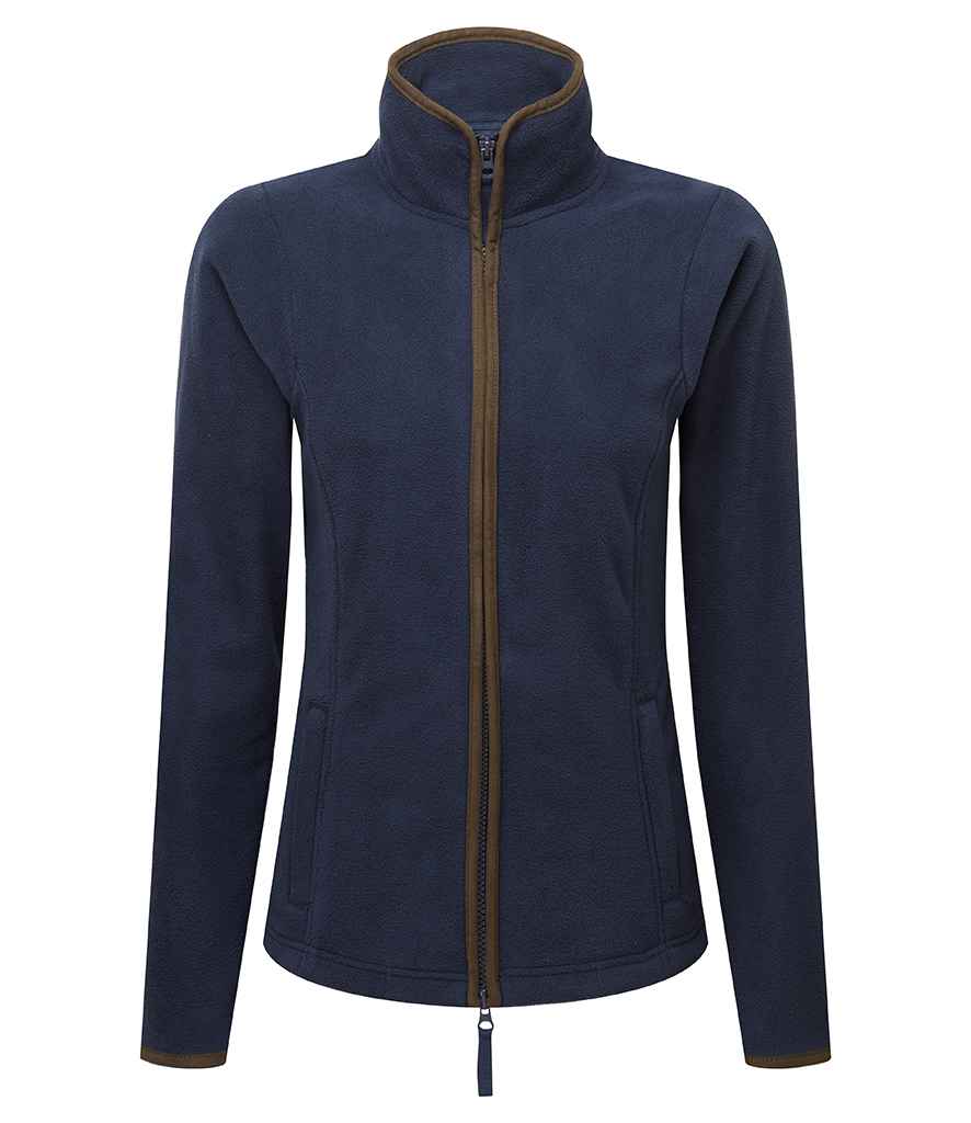 Premier Premier Ladies Artisan Fleece Jacket Navy/Brown