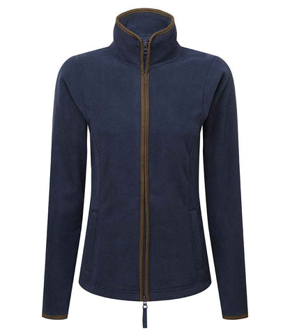 Premier Premier Ladies Artisan Fleece Jacket Navy/Brown