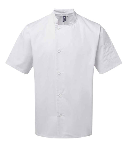Premier Essential Short Sleeve Chef's Jacket in White