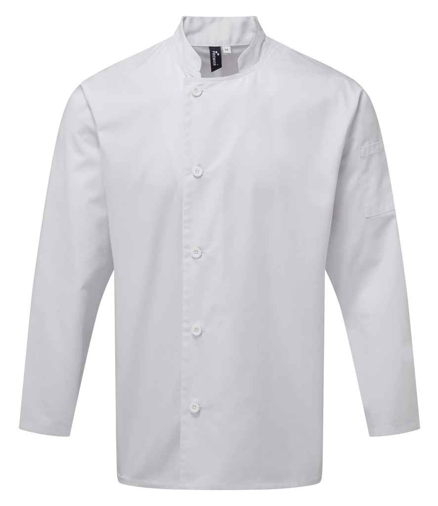 Premier Essential Long Sleeve Chef's Jacket in White