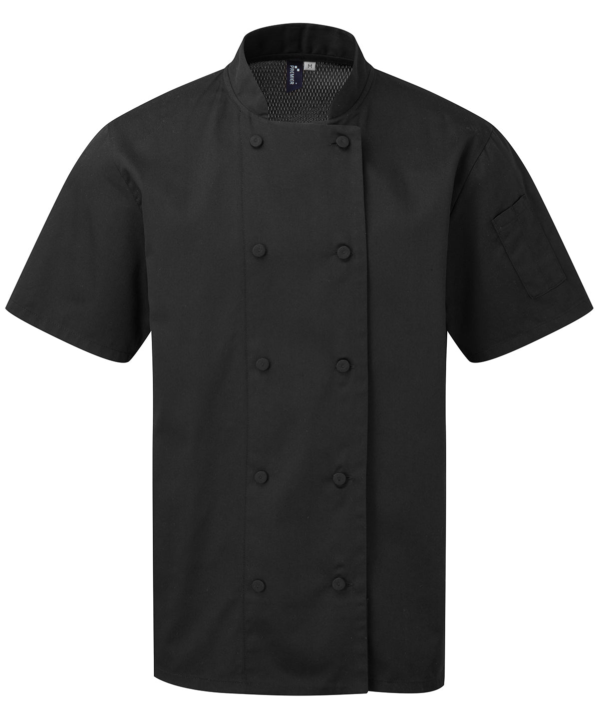 Premier Chefs Coolchecker® short sleeve jacket Black