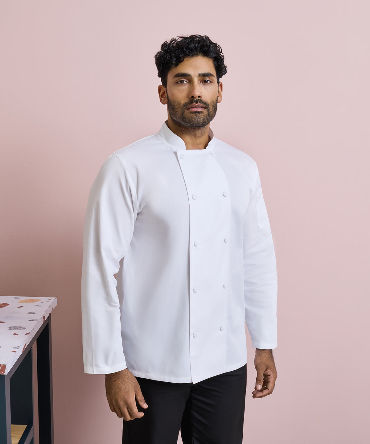 Premier Chef's Coolchecker® long sleeve jacket Black