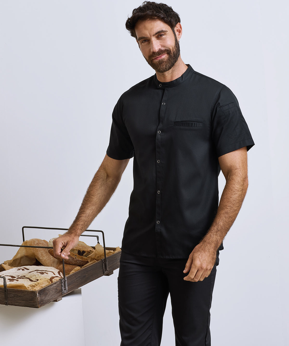Premier Chef's 'Recyclight' Short Sleeve Shirt Black