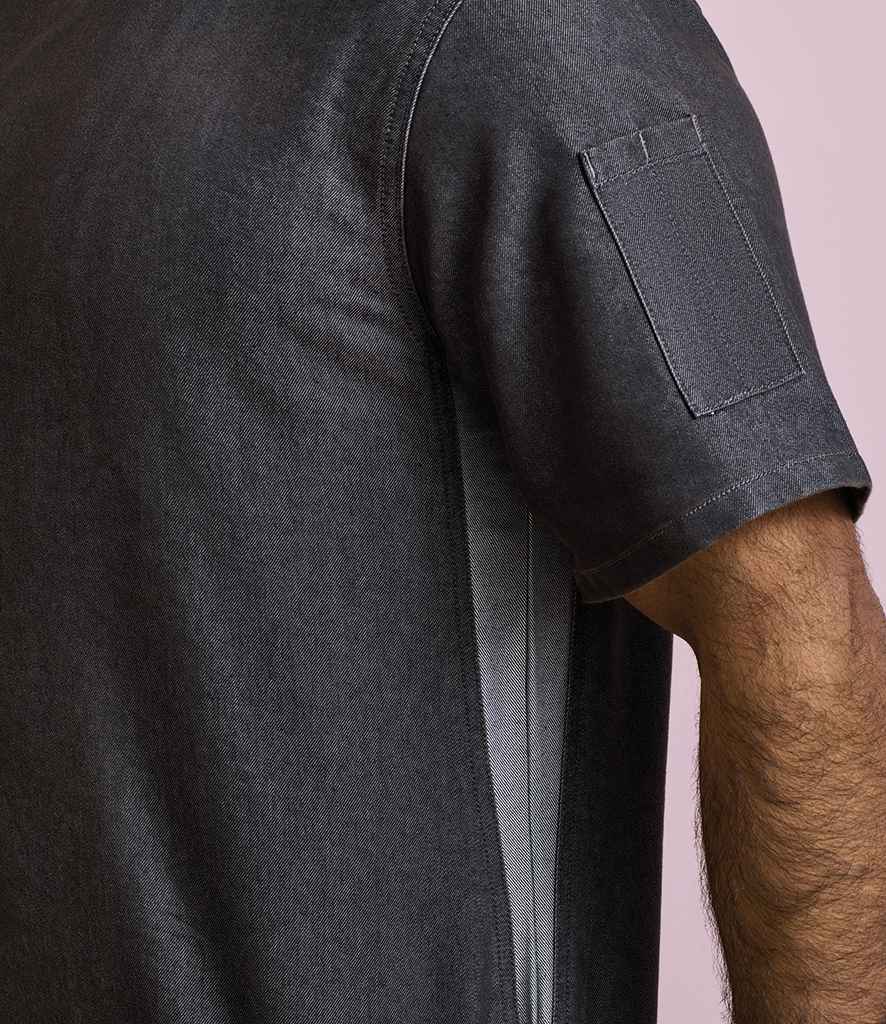 Premier Short Sleeve Zipped Chef's Jacket - model image