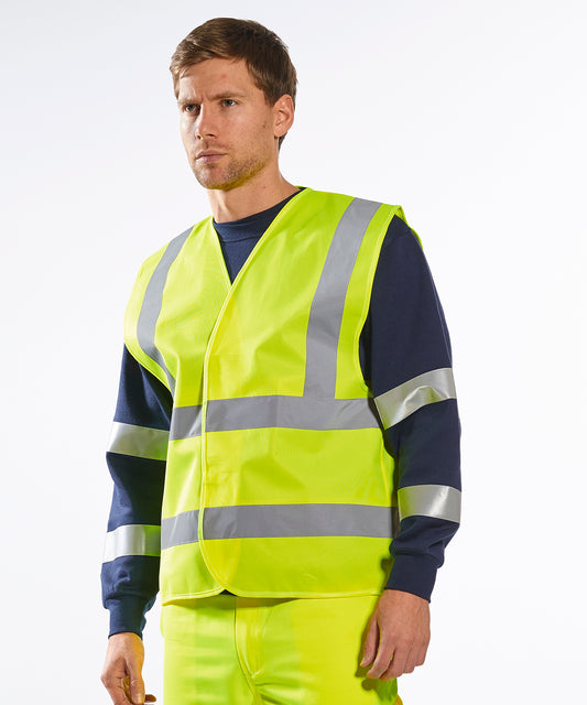 Portwest Hi-vis two-band-and-brace vest (C470) Yellow