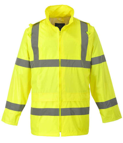 Portwest Hi-Vis Rain Jacket in Yellow