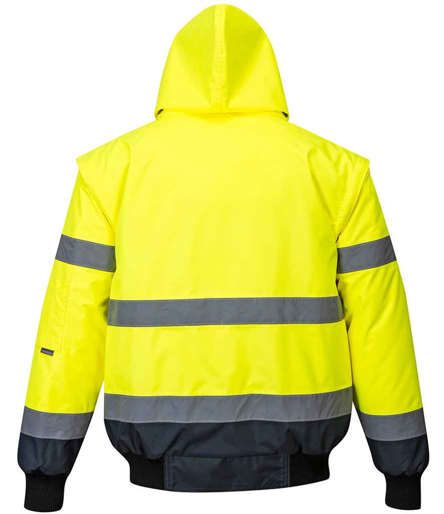Portwest Portwest 3-in-1 Hi-Vis Bomber Jacket Yellow/Navy