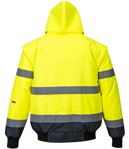Portwest Portwest 3-in-1 Hi-Vis Bomber Jacket Yellow/Navy