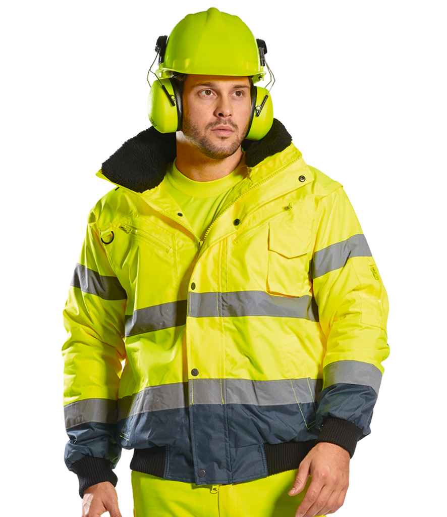Portwest 3-in-1 Hi-Vis Bomber Jacket - model image