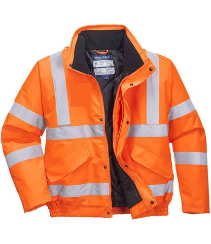 Portwest Hi-Vis GO/RT Bomber Jacket in Orange