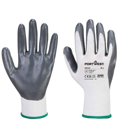 Portwest Flexo Grip Nitrile Gloves in Grey