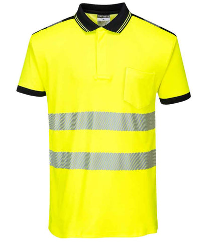Portwest PW3 Hi-Vis Polo Shirt in Yellow/Black