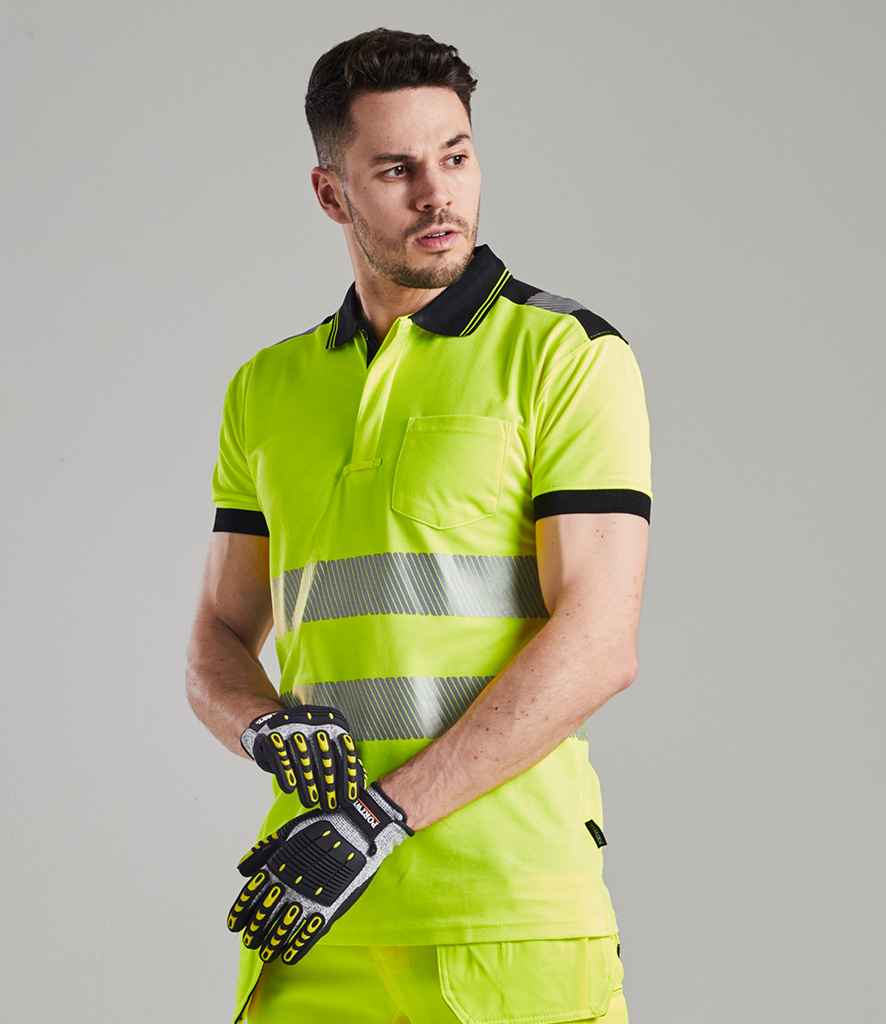 Portwest Portwest PW3 Hi-Vis Polo Shirt Yellow/Black