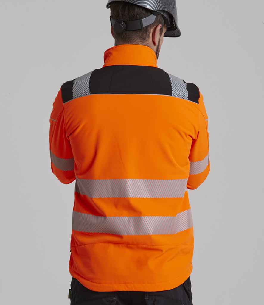 Portwest Portwest PW3 Hi-Vis Soft Shell Jacket Orange/Black