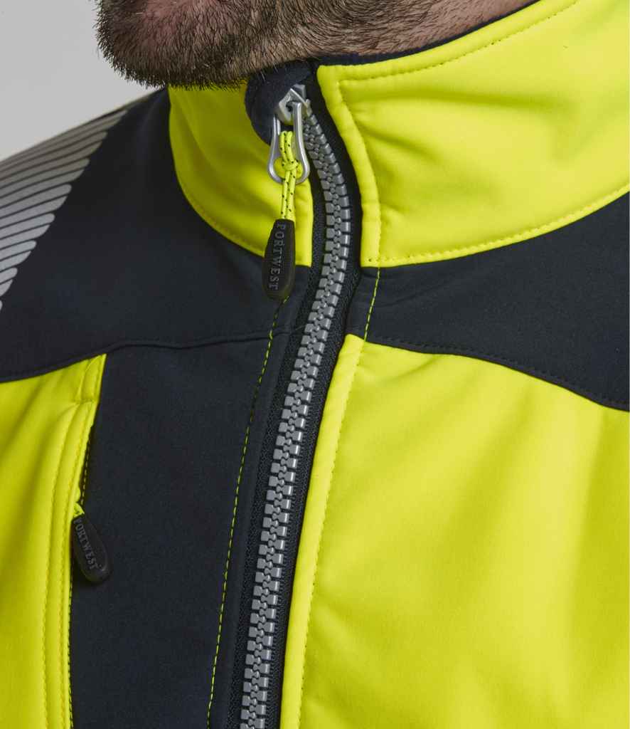 Portwest Portwest PW3 Hi-Vis Soft Shell Jacket Yellow/Black