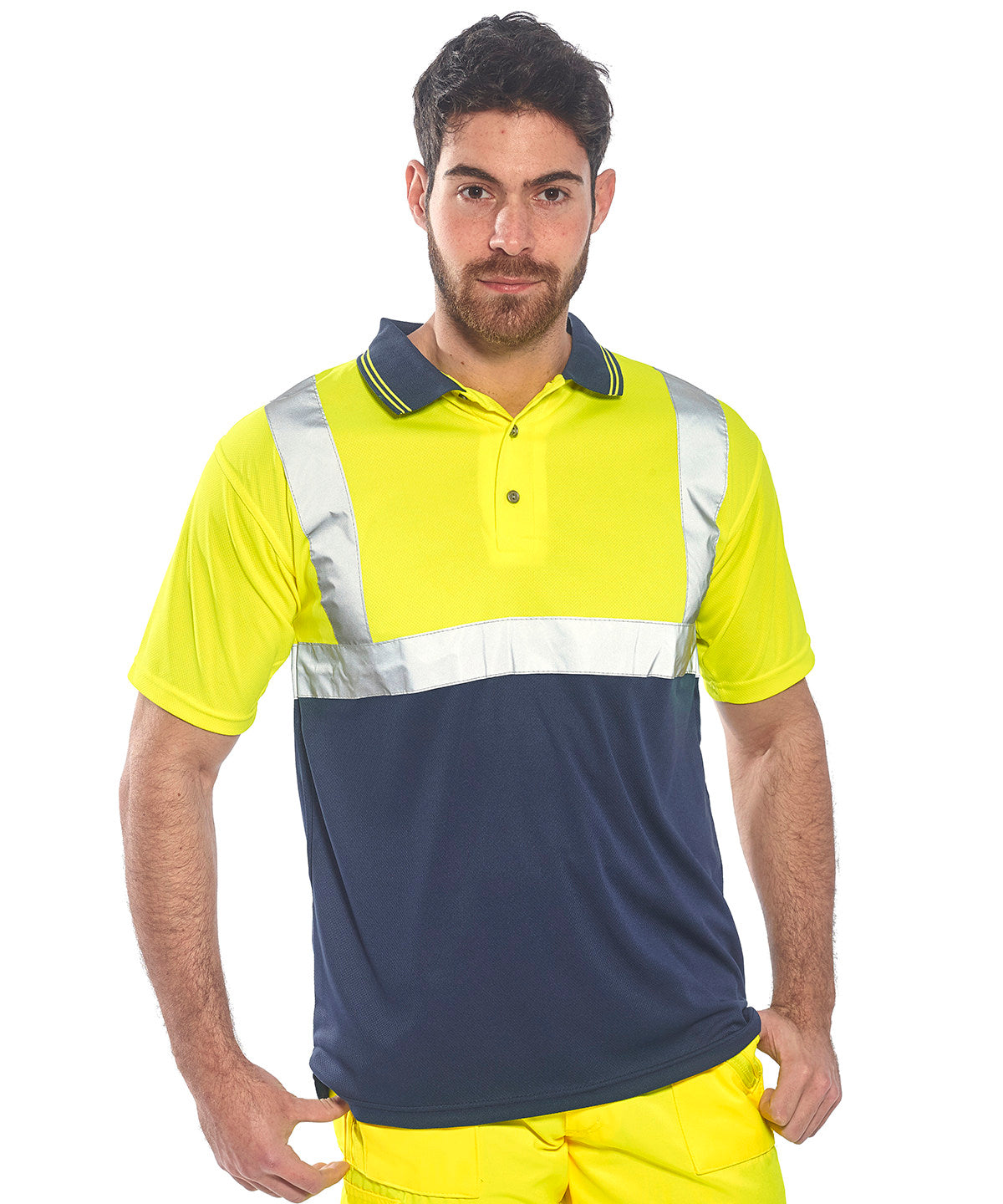Portwest Two-tone polo (S479) Yellow/Navy