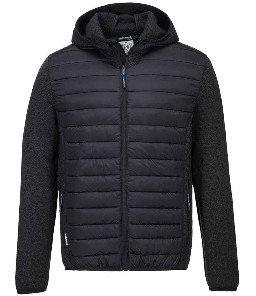 Portwest KX3™ Baffle Padded Jacket in Grey Marl/Black