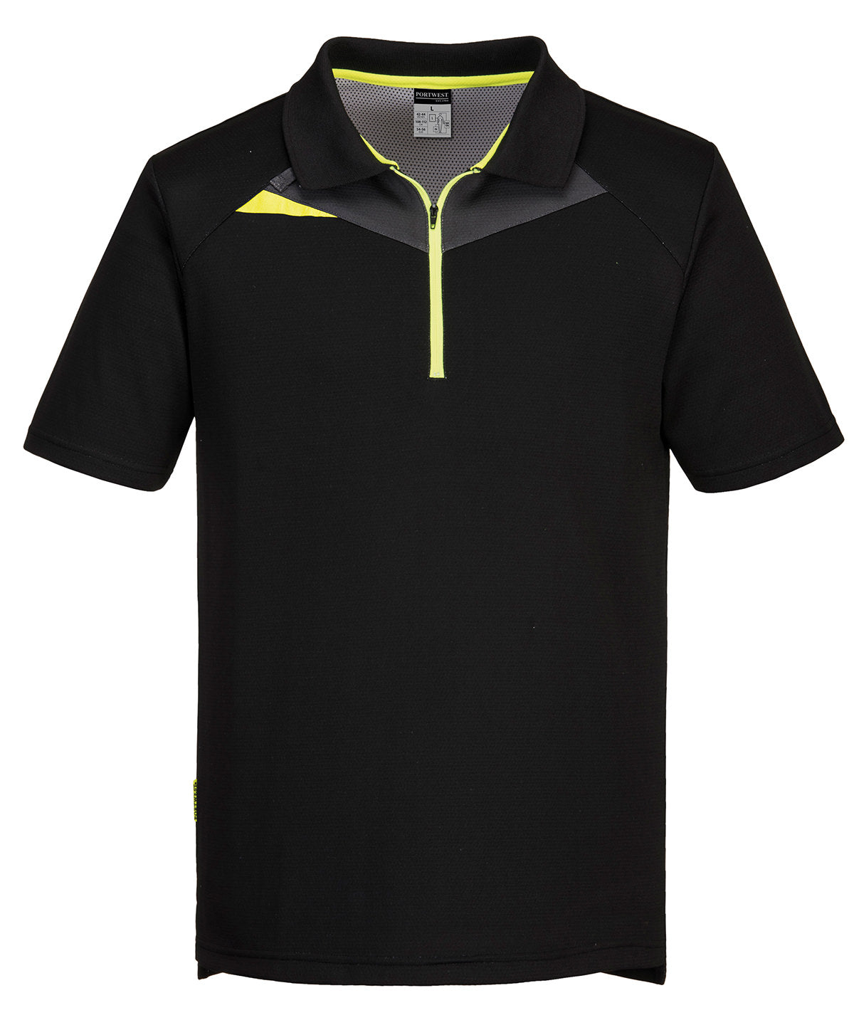Portwest DX4 Polo shirt (DX410) Black/Yellow