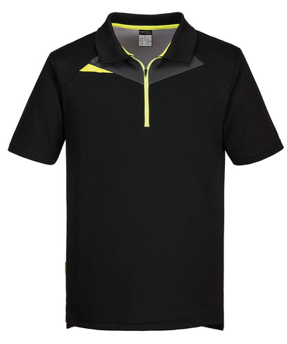Portwest DX4 Polo shirt (DX410) Black/Yellow