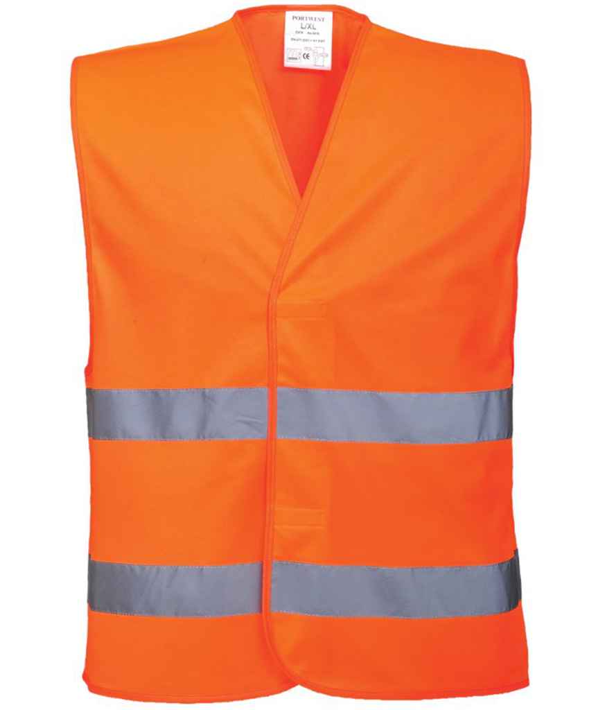 Portwest Hi-Vis Two Band Vest in Orange