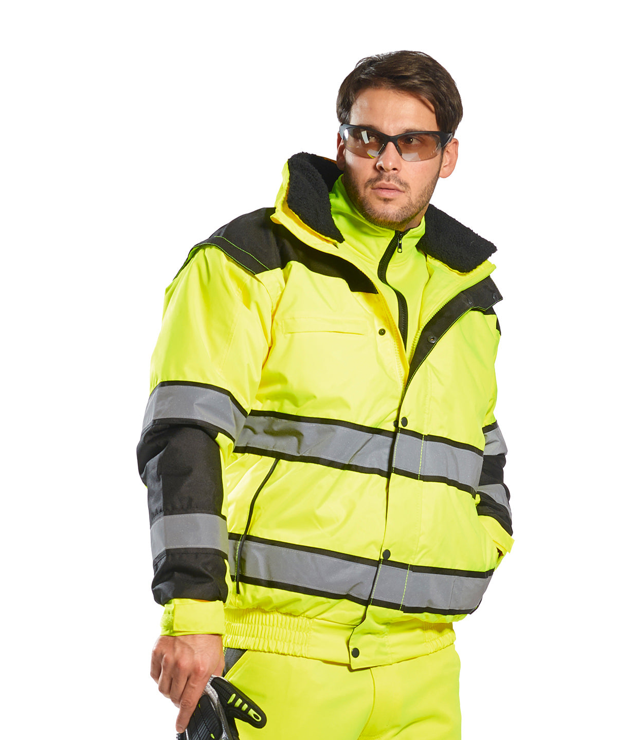 Portwest Hi-vis classic bomber jacket (C466) Orange/Black