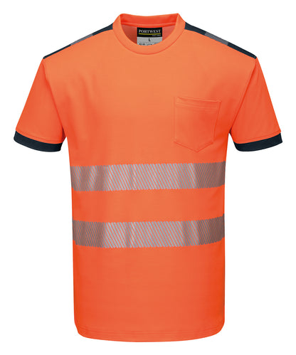 Portwest PW3 Hi-vis t-shirt (T181) Orange/Black