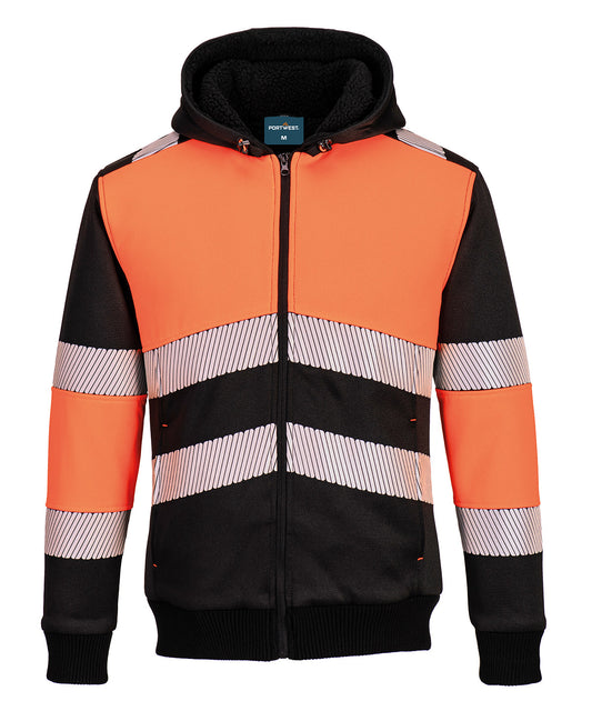 Portwest PW3 Hi-vis Class 1 winter hoodie (PW377) Orange/Black